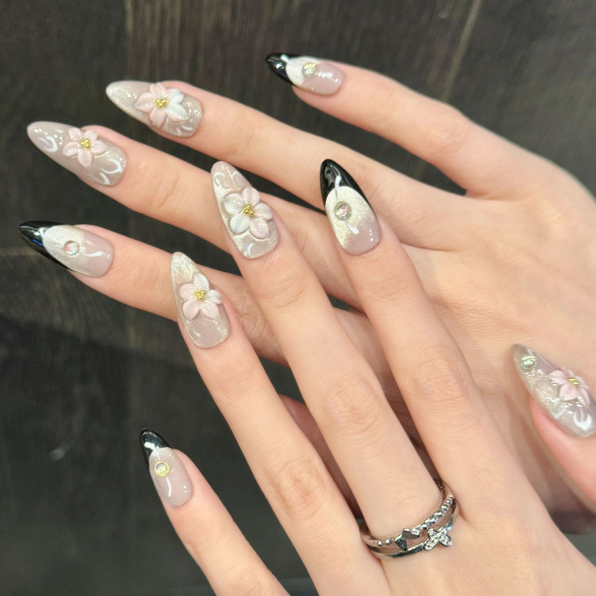 Peach Blossom 3D Sculpted Press-On Nails